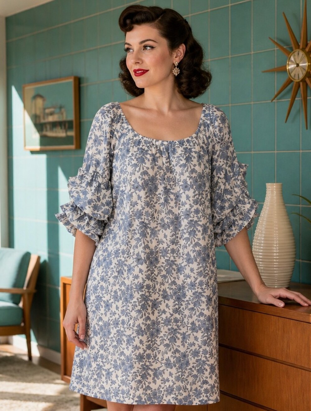 Indigo Rose Lavender Chiffon Blouse